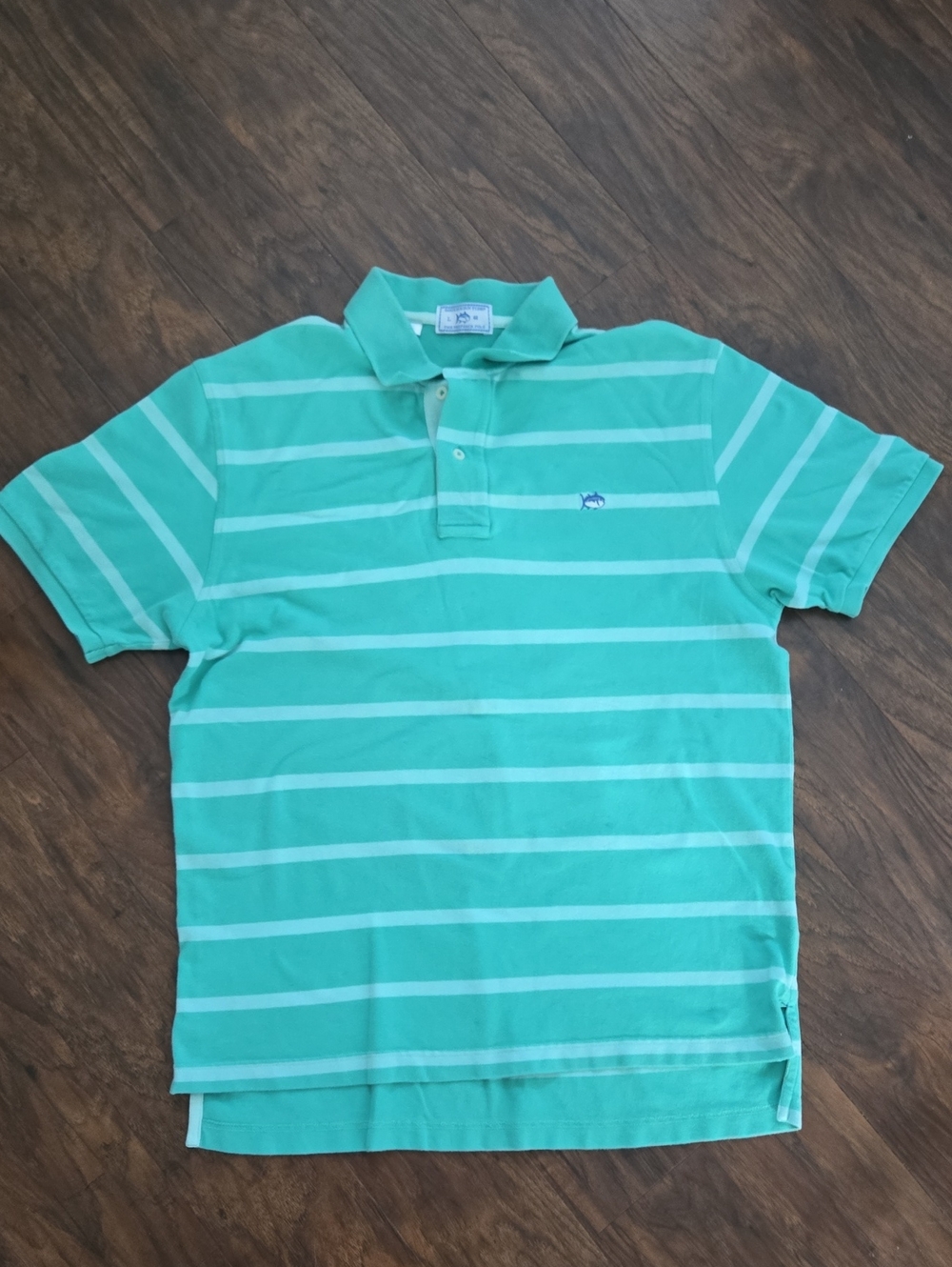 Southern Tide Men's Mint Green & White Striped Polo_157